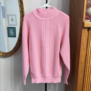 Elegant Pink Cowl Neck Sweater
